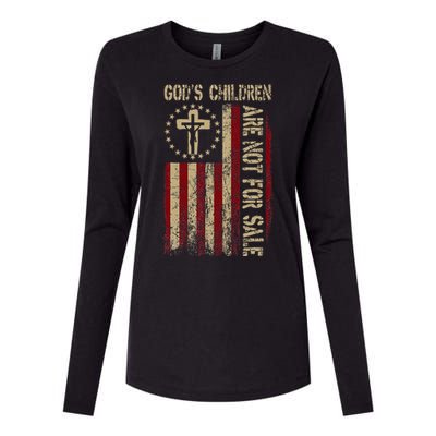 GodS Children Are Not For Sale Gift Womens Cotton Relaxed Long Sleeve T-Shirt