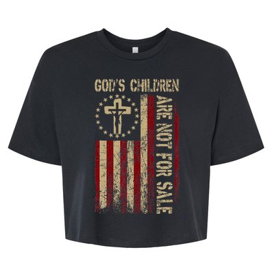 GodS Children Are Not For Sale Gift Bella+Canvas Jersey Crop Tee