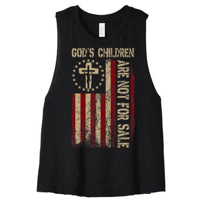 GodS Children Are Not For Sale Gift Women's Racerback Cropped Tank