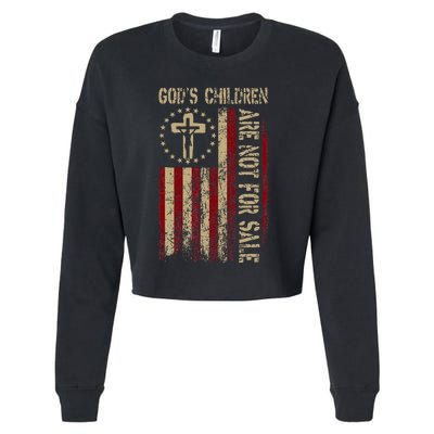 GodS Children Are Not For Sale Gift Cropped Pullover Crew