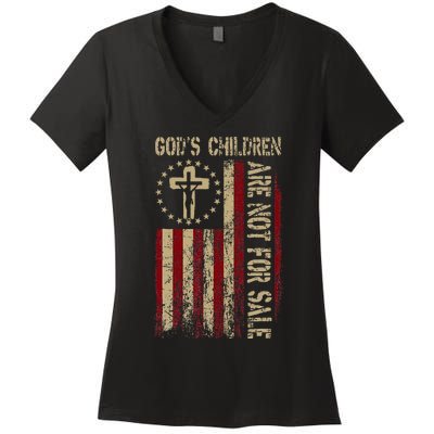 GodS Children Are Not For Sale Gift Women's V-Neck T-Shirt