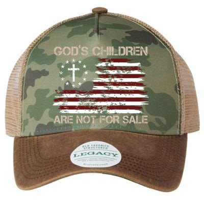 Gods Children Are Not For Sale American Flag Cross Legacy Tie Dye Trucker Hat