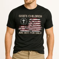 Gods Children Are Not For Sale American Flag Cross Cooling Performance Crew T-Shirt