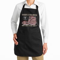 Gods Children Are Not For Sale American Flag Cross Apron