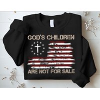 Gods Children Are Not For Sale American Flag Cross Sweatshirt