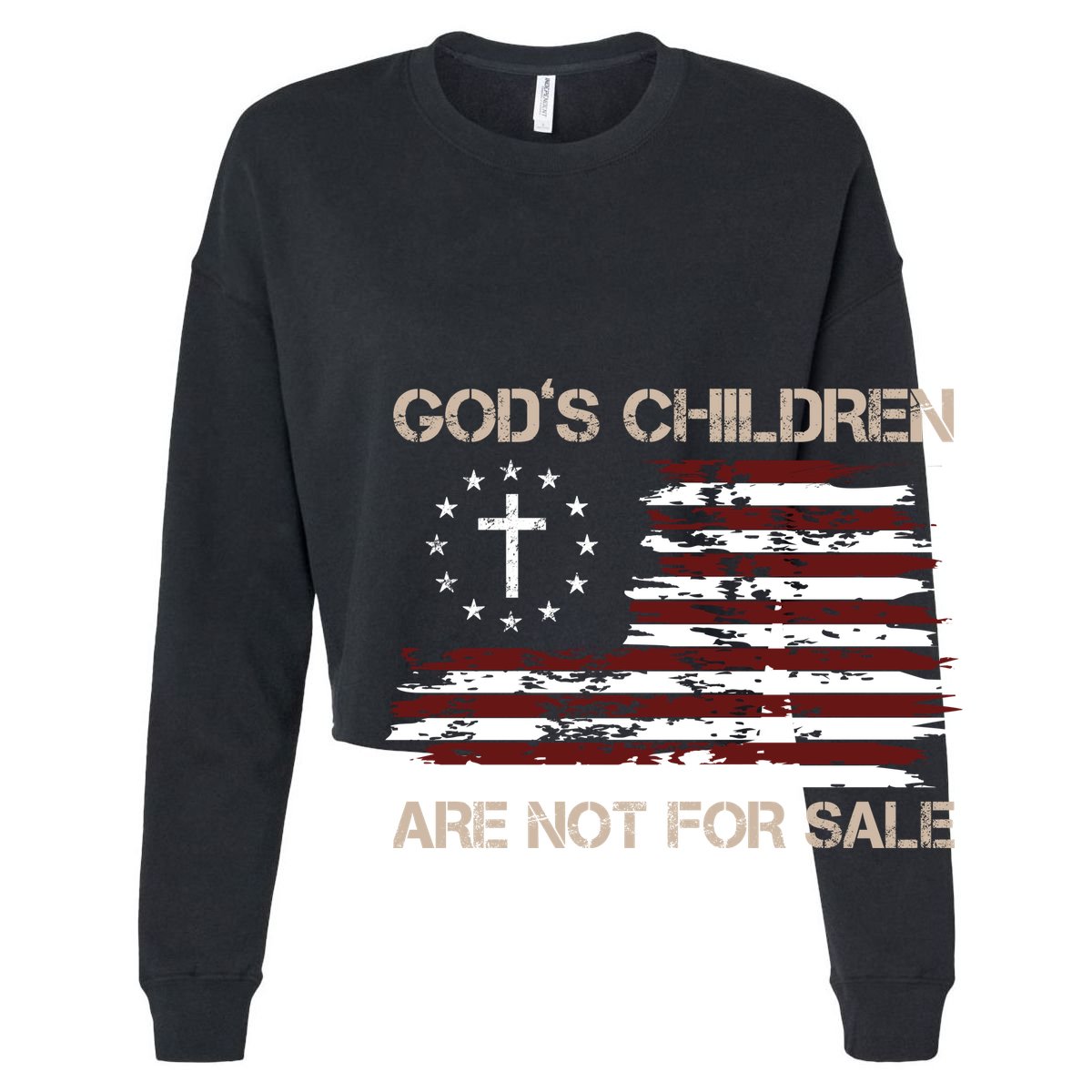 Gods Children Are Not For Sale American Flag Cross 15oz Campfire Ceramic Mug