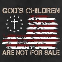 Gods Children Are Not For Sale American Flag Cross 15oz Campfire Ceramic Mug