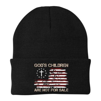 Gods Children Are Not For Sale American Flag Cross Beanie