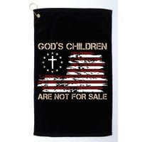 Gods Children Are Not For Sale American Flag Cross Golf Towel