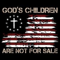Gods Children Are Not For Sale American Flag Cross Visor