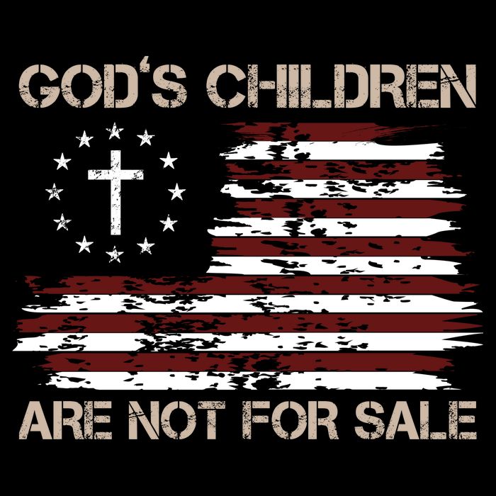 Gods Children Are Not For Sale American Flag Cross Visor