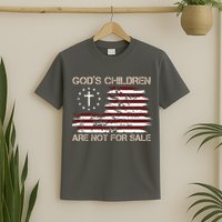 Gods Children Are Not For Sale American Flag Cross T-Shirt