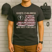 Gods Children Are Not For Sale American Flag Cross T-Shirt