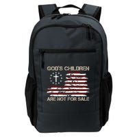 Gods Children Are Not For Sale American Flag Cross Backpack