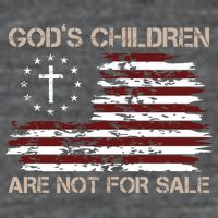 Gods Children Are Not For Sale American Flag Cross Poster