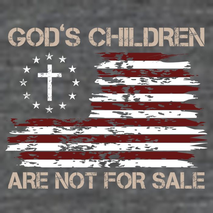 Gods Children Are Not For Sale American Flag Cross Poster