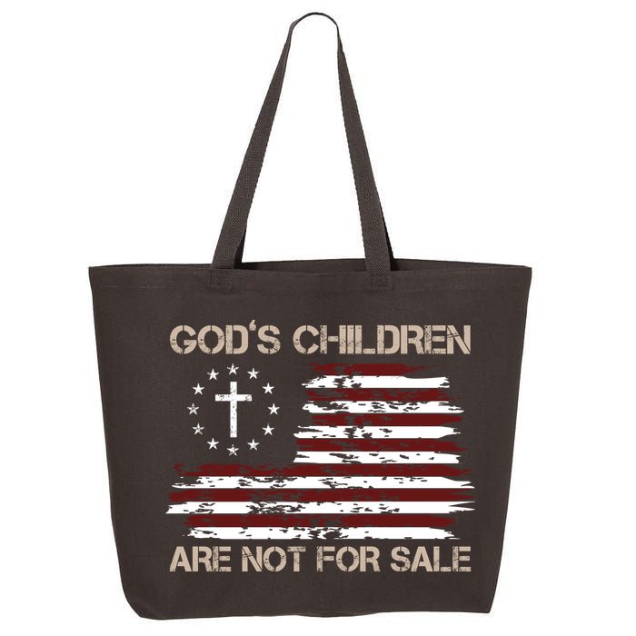 Gods Children Are Not For Sale American Flag Cross 25L Jumbo Tote