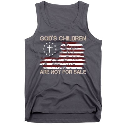 Gods Children Are Not For Sale American Flag Cross Tank Top