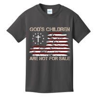 Gods Children Are Not For Sale American Flag Cross Kids T-Shirt