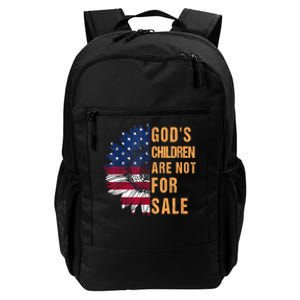 Gods Children Are Not For Sale Sunflower USA Flag Sunflower Daily Commute Backpack