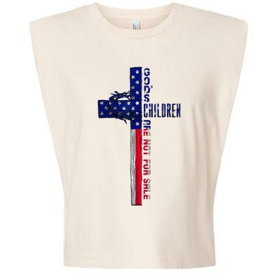 Gods Children Are Not For Sale Embracing Sound Of Freedom Garment-Dyed Women's Muscle Tee