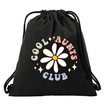 Groovy Cool Aunts Club Groovy Funny Trendy Words Great Gift Drawstring Bag