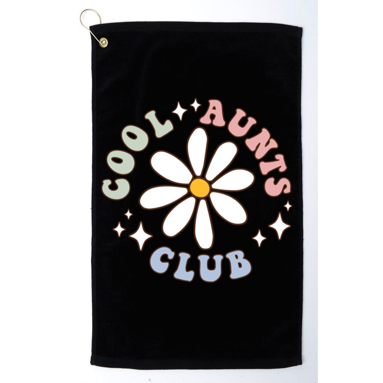 Groovy Cool Aunts Club Groovy Funny Trendy Words Great Gift Golf Towel