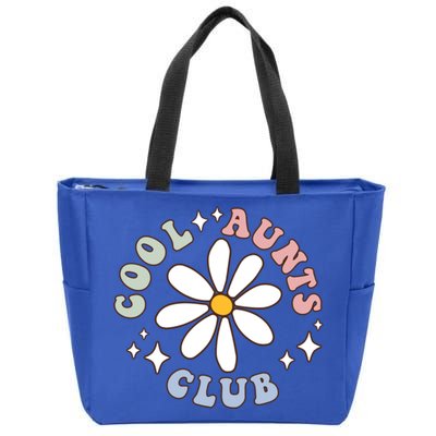 Groovy Cool Aunts Club Groovy Funny Trendy Words Great Gift Zip Tote Bag