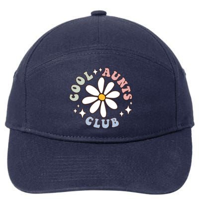 Groovy Cool Aunts Club Groovy Funny Trendy Words Great Gift 7-Panel Snapback Hat