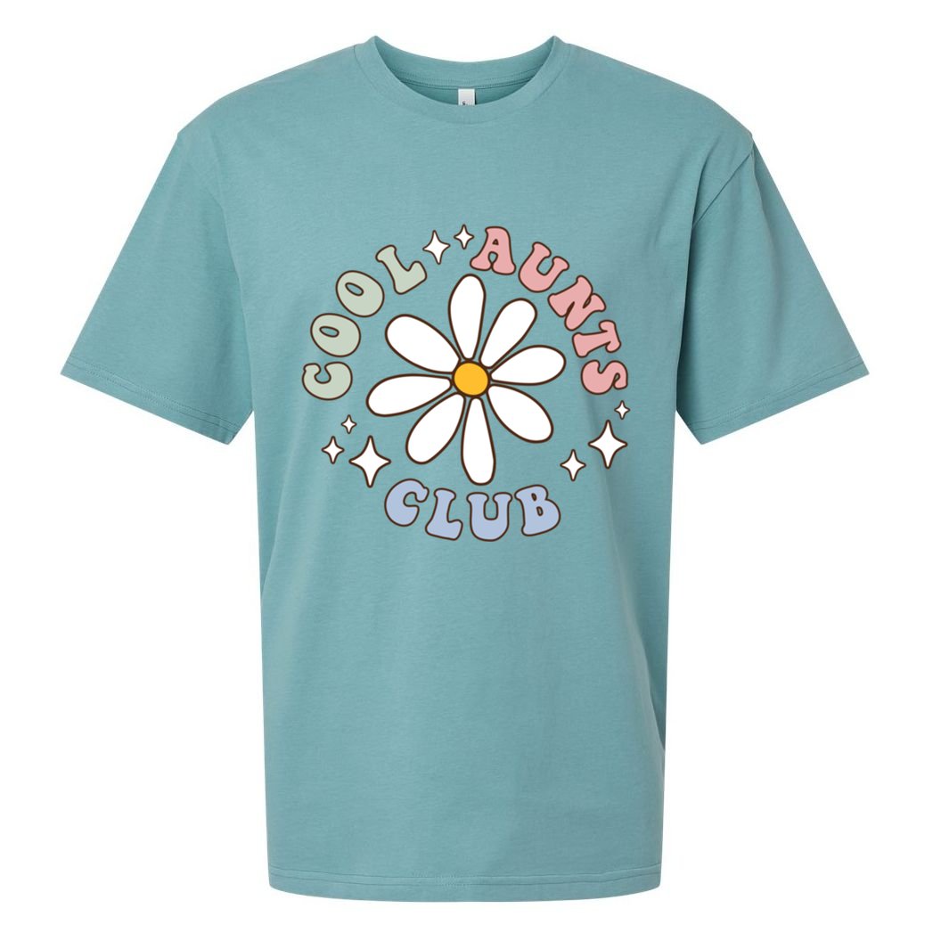 Groovy Cool Aunts Club Groovy Funny Trendy Words Great Gift Sueded Cloud Jersey T-Shirt