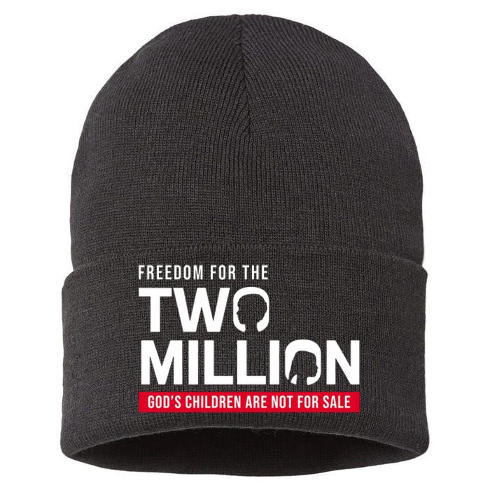 Gods Children Are Not For Sale Freedom For The Two Million Sustainable Knit Beanie