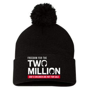 Gods Children Are Not For Sale Freedom For The Two Million Pom Pom 12in Knit Beanie