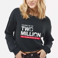 Gods Children Are Not For Sale Freedom For The Two Million Cropped Pullover Crew