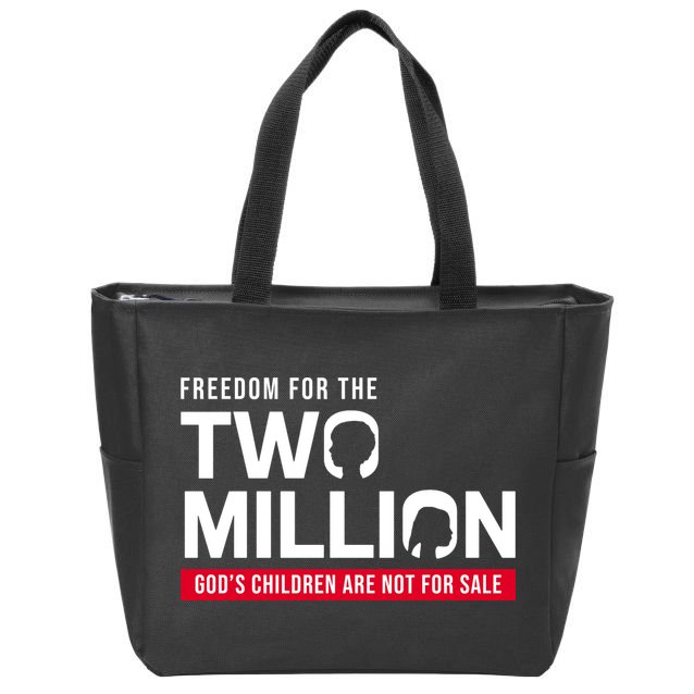Gods Children Are Not For Sale Freedom For The Two Million Zip Tote Bag