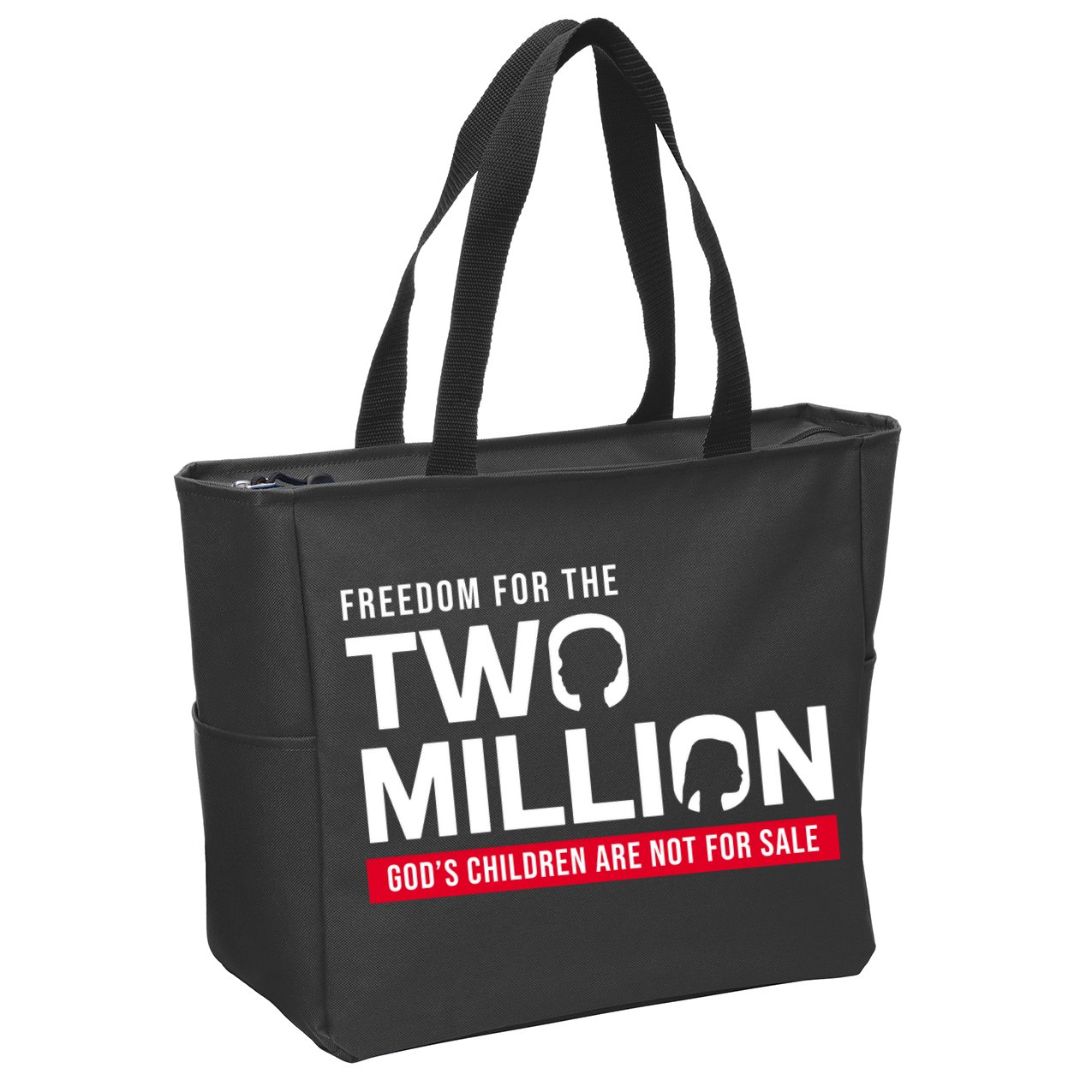 Gods Children Are Not For Sale Freedom For The Two Million Zip Tote Bag