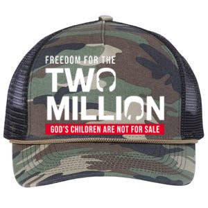 Gods Children Are Not For Sale Freedom For The Two Million Retro Rope Trucker Hat Cap