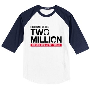 Gods Children Are Not For Sale Freedom For The Two Million Baseball Sleeve Shirt