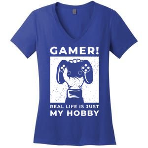 Gaming Costumes And Gamer Funny Gift Lover Of Gaming Great Gift Women's V-Neck T-Shirt