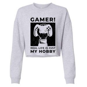 Gaming Costumes And Gamer Funny Gift Lover Of Gaming Great Gift Cropped Pullover Crew