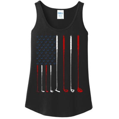 Golf Clubs American Flag Ladies Essential Tank