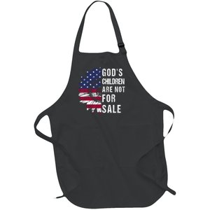 Gods Children Are Not For Sale Funny Political Full-Length Apron With Pockets