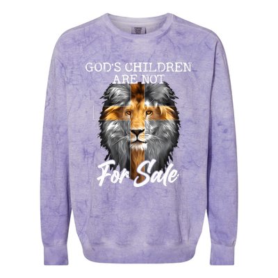 Gods Children Are Not For Sale Funny Quote Colorblast Crewneck Sweatshirt