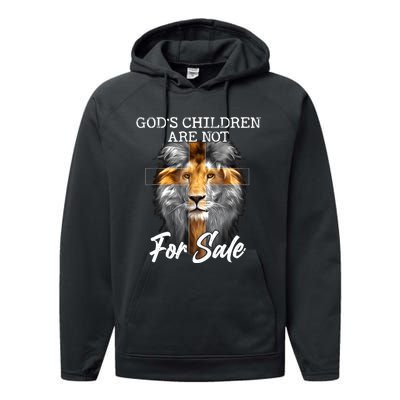 Gods Children Are Not For Sale Funny Quote Performance Fleece Hoodie