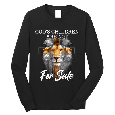 Gods Children Are Not For Sale Funny Quote Long Sleeve Shirt