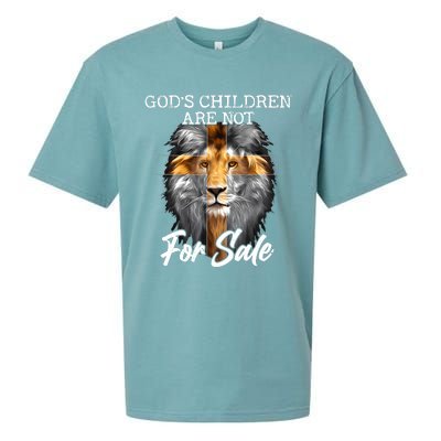 Gods Children Are Not For Sale Funny Quote Sueded Cloud Jersey T-Shirt