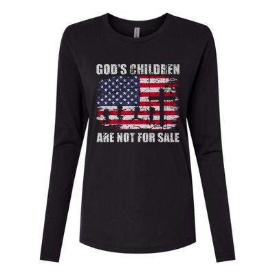 Gods Children Are Not For Sale Christ Christian Vintage Womens Cotton Relaxed Long Sleeve T-Shirt