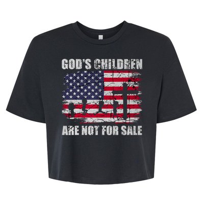 Gods Children Are Not For Sale Christ Christian Vintage Bella+Canvas Jersey Crop Tee