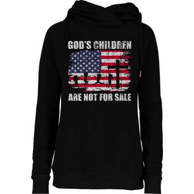 Gods Children Are Not For Sale Christ Christian Vintage Womens Funnel Neck Pullover Hood