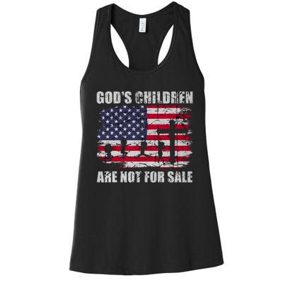 Gods Children Are Not For Sale Christ Christian Vintage Women's Racerback Tank