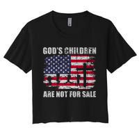 Gods Children Are Not For Sale Christ Christian Vintage Women's Crop Top Tee